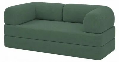 Immagine prodotto di Divano letto 2 posti modulare in velluto a coste BANANAIR 90x180 cm verde