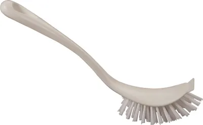 Image de Brosse à vaisselle Haug Rondo ovale, blanche, avec grattoir - 33800