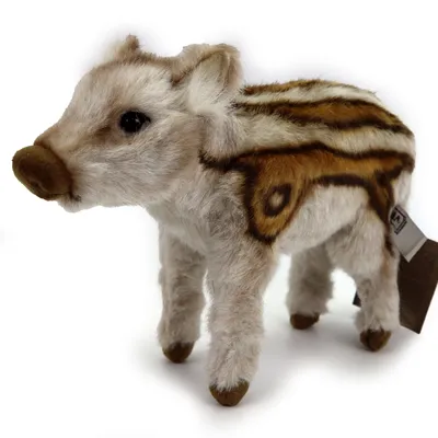 Produktbild von Plüsch Frischling 28cm Wildschwein Realistisch Premium Deko Stofftier