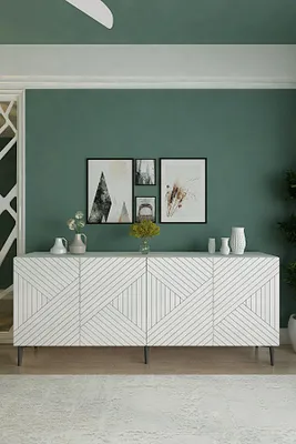 Produktbild von Skye Decor, Hochwertiger Konsolentisch, Weiß, 180 cm | 100% Melamin | Modernes Design