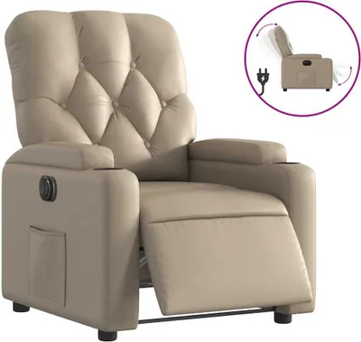 Produktbild von vidaXL Relaxsessel Elektrisch Cappuccino-Braun Kunstleder
