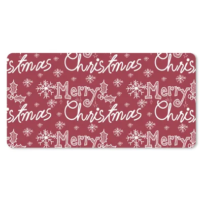 Produktbild von MuchoWow® Schreibtischunterlage Muster - Schnee - Weihnachten - Zitate 80x40 cm - XXL Mauspad - Gaming Mauspad