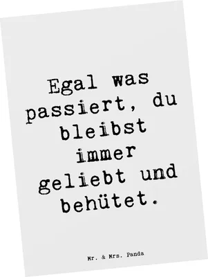 Produktbild von Mr. & Mrs. Panda Postkarte Spruch Trennung von den Eltern - Weiß - Geschenk, Ansichtskarte, Ansichtskarten, Liebe, Trostspender, Vertrauem, Zuversicht, Grußkarte, Trost