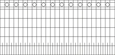 Produktbild von Schmuckzaun Madrid - Farbe: anthrazit, Höhe: 121 cm, Länge: 251 cm