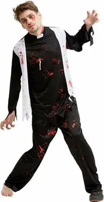 Obrázek produktu pro Převlek pro dospělého kněze zombie (3 kusy)