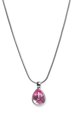 Image de Collier discret avec cristal Swarovski rose 11022 209
