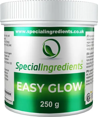 Produktbild von Special Ingredients Easy Glow in the Dark Lebensmittelfarbe 250 g - Für Lebensmittel und Getränke, Leuchtet im Dunkeln