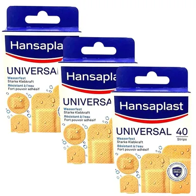 Produktbild von Hansaplast Universal Wasserfestes Pflaster -3x 40 Stück