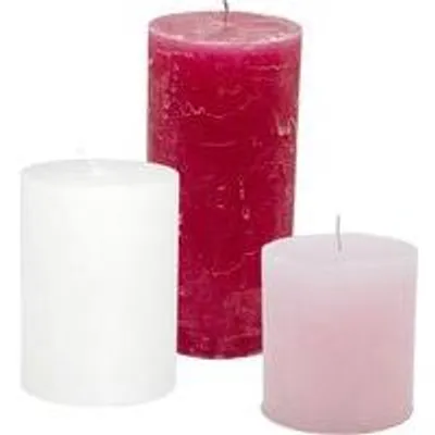Produktbild von Cactula Stumpenkerzen-Set – Fuchsia Weiß Lichtroze