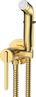 Produktbild von Avapax | Bidetarmatur - Gebürstetes Gold - Mit Schlauch Und Handbrause - Keramikkartusche 25 Mm - Langlebig