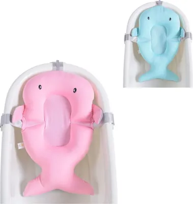 Produktbild von Cangaroo Babybadenetz Bailey Badekissen, Badeauflage, Kunststoff Clips ab Geburt rosa