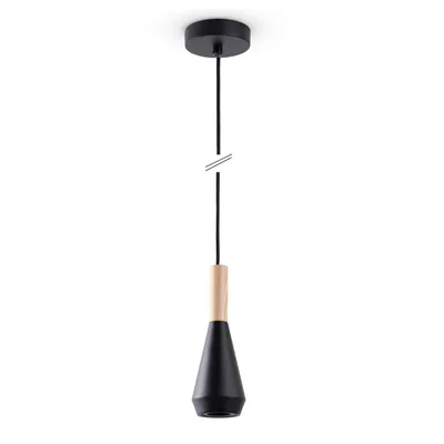 Produktbild von Pendelleuchte Esstisch Lampe Küche Wohnzimmer Lampenschirm Stahl Holz GU10