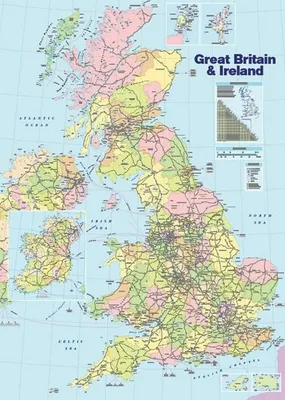 Obrázek produktu pro Britské ostrovy – mapa Irska – 61 x 91,5 cm – plakát