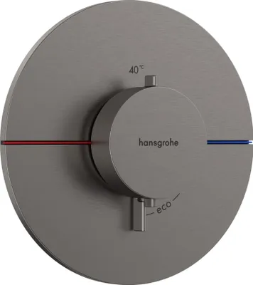 Produktbild von Fertigmontageset ShowerSelect Comfort S Thermostat, UP brushed black chrome brushed black chrome