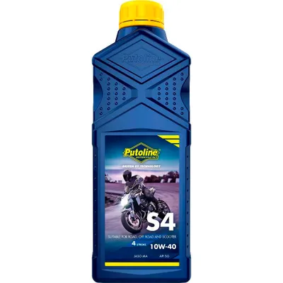 Zdjęcie produktu dla Olej silnikowy Putoline S4 10W-40 4T butelka 1 litr / API SG, JASO MA mineralny
