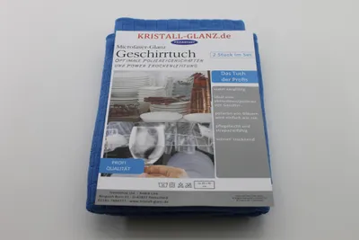 Produktbild von Kristall-Glanz Geschirrtücher Premium 2er blau