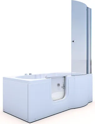 Produktbild von Seniorendusche und Wanne mit Whirlpool S12D-WP-L Dusche 170x85cm