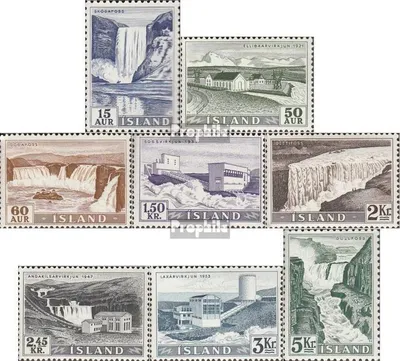 Produktbild von Briefmarken Island 1956 Mi 303-310 (kompl.Ausg.) postfrisch Strom und Wasserfälle