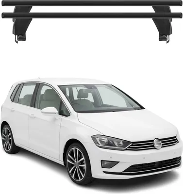 Produktbild von Menabo Dachträger Grundtäger für VW Golf Sportsvan 2014-2020 50kg Alu Schwarz 2x