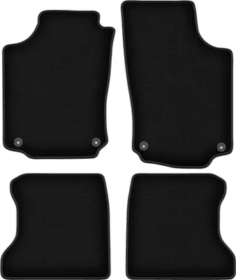 Image de Tapis de sol velours sur-mesure pour Opel Combo C (2001-2011, kombivan) noir, jeu 4 pièces, fixations