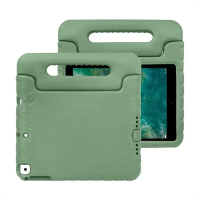 Produktbild von imoshion Schutzhülle mit Handgriff kindersicher iPad 6 (2018) 9.7 Zoll / iPad 5 (2017) 9.7 Zoll - Olive Green