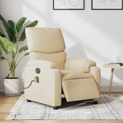 Produktbild von Massagesessel Fernsehsesel Elektrisch Creme Stoff 3204821