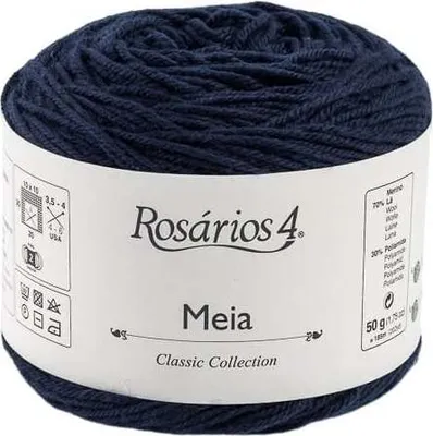 Zdjęcie produktu dla Rosários 4 Meia 12 Navy Przędza dziewiarska