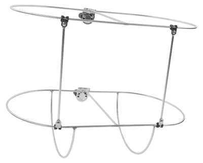 Imagen del producto de Soporte plegable para protectores de barco, estante doble de acero inoxidable 304, compatible con barandillas de 7/8 a 1 pulgada, para embarcaciones y yates