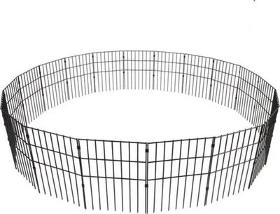 Obrázok produktu pre Kovový záhradný plot - 44x33 cm - Uhlíková oceľ - Upevnenie v cene