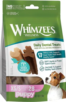 Produktbild von Whimzees Kaustangen für Welpen Puppy Chew XS/S 210 g