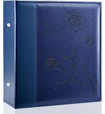 Productafbeelding van Fotoalbum, leer, voor 400 foto's, formaat 10x15 cm, blauw