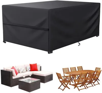Image de Azomor : housse de protection imperméable pour mobilier de jardin en tissu Oxford résistant