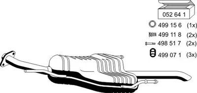 Produktbild von ERNST 052122 Endschalldämpfer für OPEL Astra G Caravan (T98) Auspuff