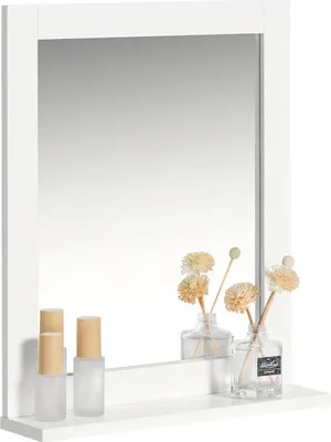 Immagine prodotto di FRG129, specchio da parete per bagno, con mensola, bianco, L×H×P 40×49×10 cm