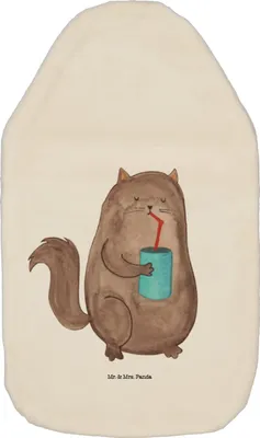 Produktbild von Mr. & Mrs. Panda Wärmflasche Katze Dose - Weiß - Geschenk, trinken, Katzen, Durstig, Wärmflaschen, mit Bezug, Katzenfutter, gummi, Wärmekissen, Cats, Cat