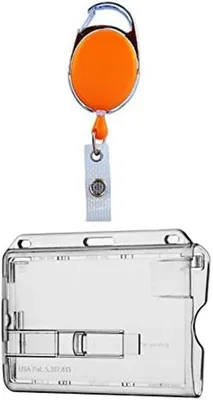 Produktbild von Ausweisset Ausweisjojo Jojo ORANGE Zipper Kartenhülle Ausweishülle TRANSPARENTER Ausschieber