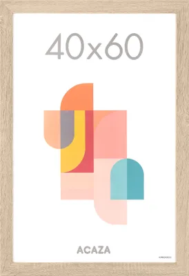 Produktbild von ACAZA Bilderrahmen - Bilderrahmen - 40x60 cm - MDF-Holz - Farbe: Eiche hell