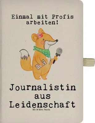Produktbild von Mr. & Mrs. Panda Kladde Journalistin Leidenschaft - Transparent - Geschenk, Witzig, Tagebuch, Studium, Notizbuch A5, Spruch, Skizzenbuch, Ausbildung, Lustig, Journal