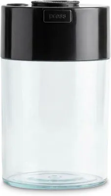 Productafbeelding van COFFEEVAC Pump It Out luchtdichte koffiebewaarbak - vacuümbak - voedselopslag (zwart/transparant, 0,5 kg)
