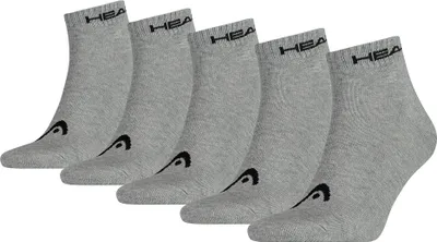 Produktbild von HEAD Uni Quarter Socken, 5er Pack - Kurzsocken, einfarbig Grau 35-38
