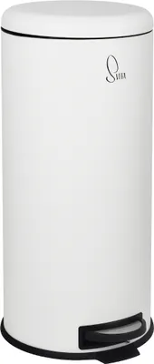 Produktbild von Mülleimer 30 Liter Treteimer rund inkl. Inneneimer Weiß