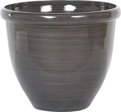 Produktbild von BELIANI Blumentopf ⌀ 44 cm Braun aus Steingemisch Polyresin und Glasfaser Rund Modern