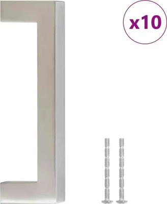 Obrázok produktu pre vidaXL Nábytkové úchyty 10 kusov strieborné 96 mm nerezová oceľ