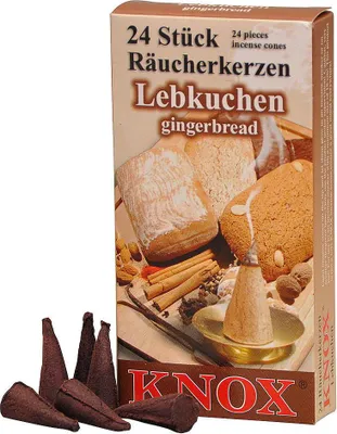 Produktbild von KNOX Räucherkerzen 24 Duftkegel Lebkuchen