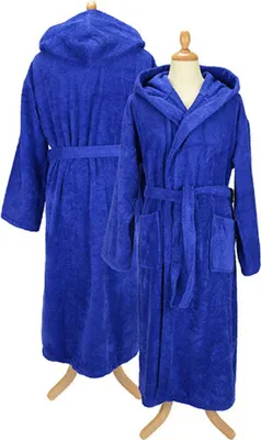 Produktbild von A&R 026.50 | Herren Bademantel mit Kapuze Bathrobe with Hood - Farbe: True Blue - Größe: 3XL