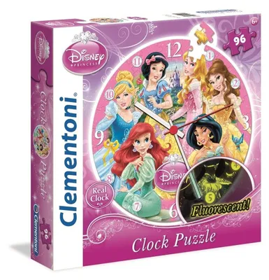Produktbild von Clementoni 23020.4 - Puzzleuhr Prinzessin, 96 Teile