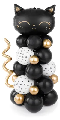 Produktbild von Schwarze Katze Ballon-Bouquet 140 x 83 cm, 61-teiliges Set -