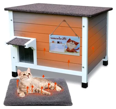 Produktbild von Isoliertes Outdoor-Katzenhaus mit Matte für den Winter