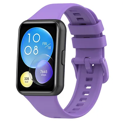 Produktbild von Strap-it Huawei Watch Fit 2 Silikonarmband (Lila)