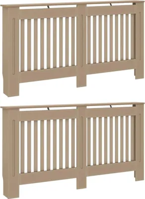 Image de Cache-radiateur vidaXL, lot de 2, chêne Sonoma, 152 x 19 x 81,5 cm